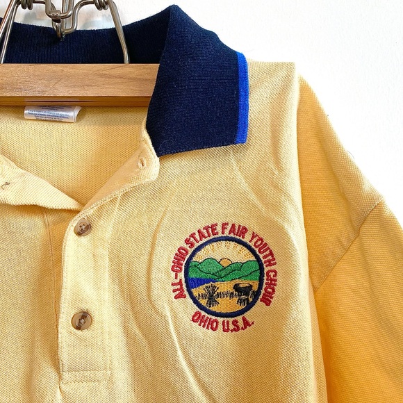 Gildan Tops - Vintage Ohio State Fair Polo Shirt with Embroidered Logo